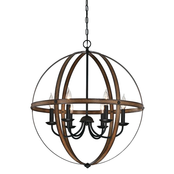 Westinghouse Six-Light Indoor Chandelier Stella Mira ORB 6333600 - main